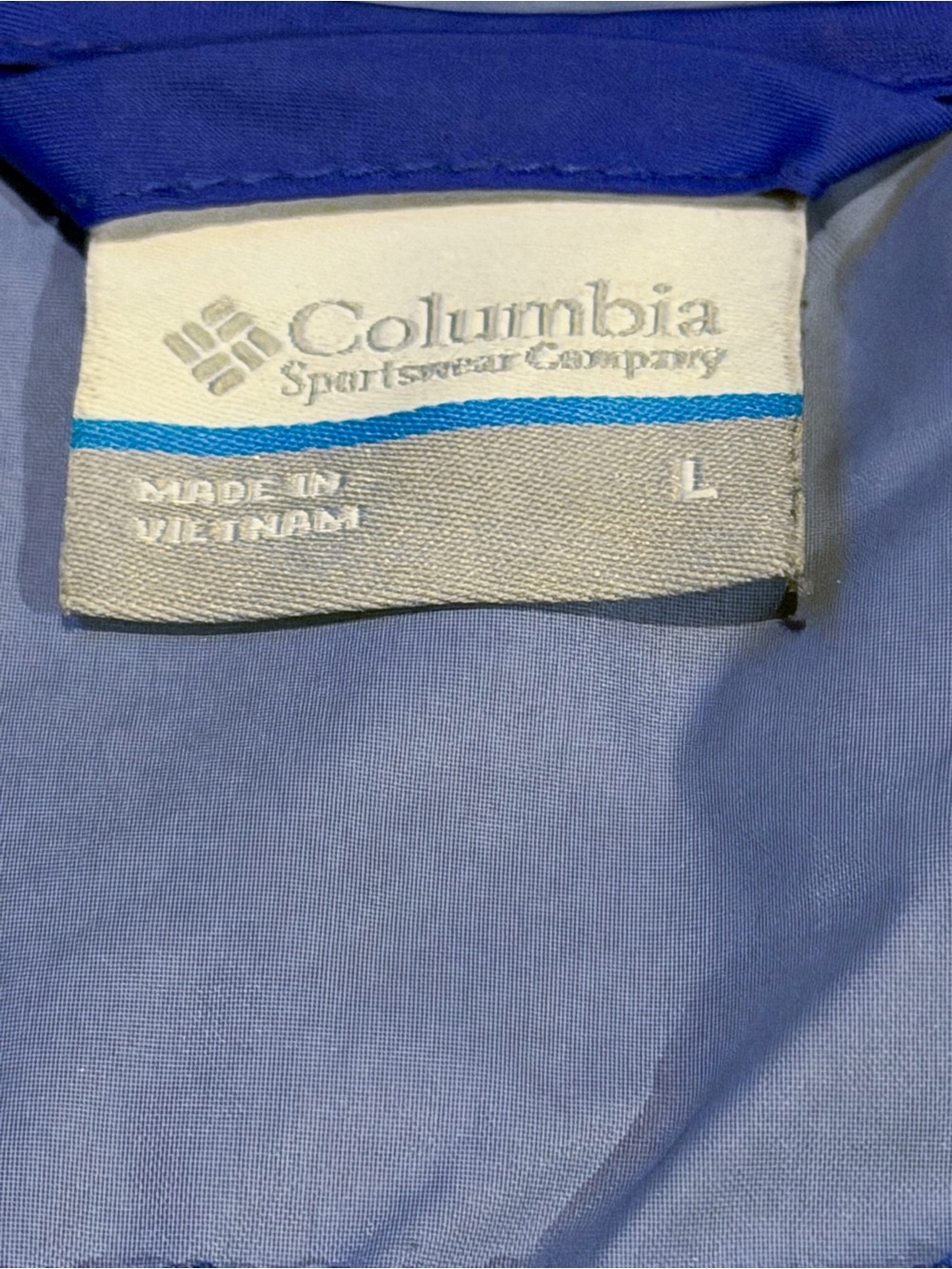 Columbia Youth Girls Hooded Rain Jacket - Royal Blue - Size Large (L) Light Coat - Picture 6 of 10